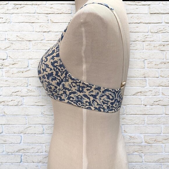 SOMA Embraceable Full Coverage Blue Dot Bra 34C - Picture 2 of 5